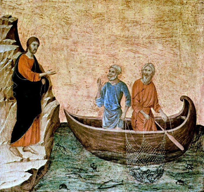 Duccio di Buoninsegna (d.1319) La chiamata di Pietro e di Andrea
