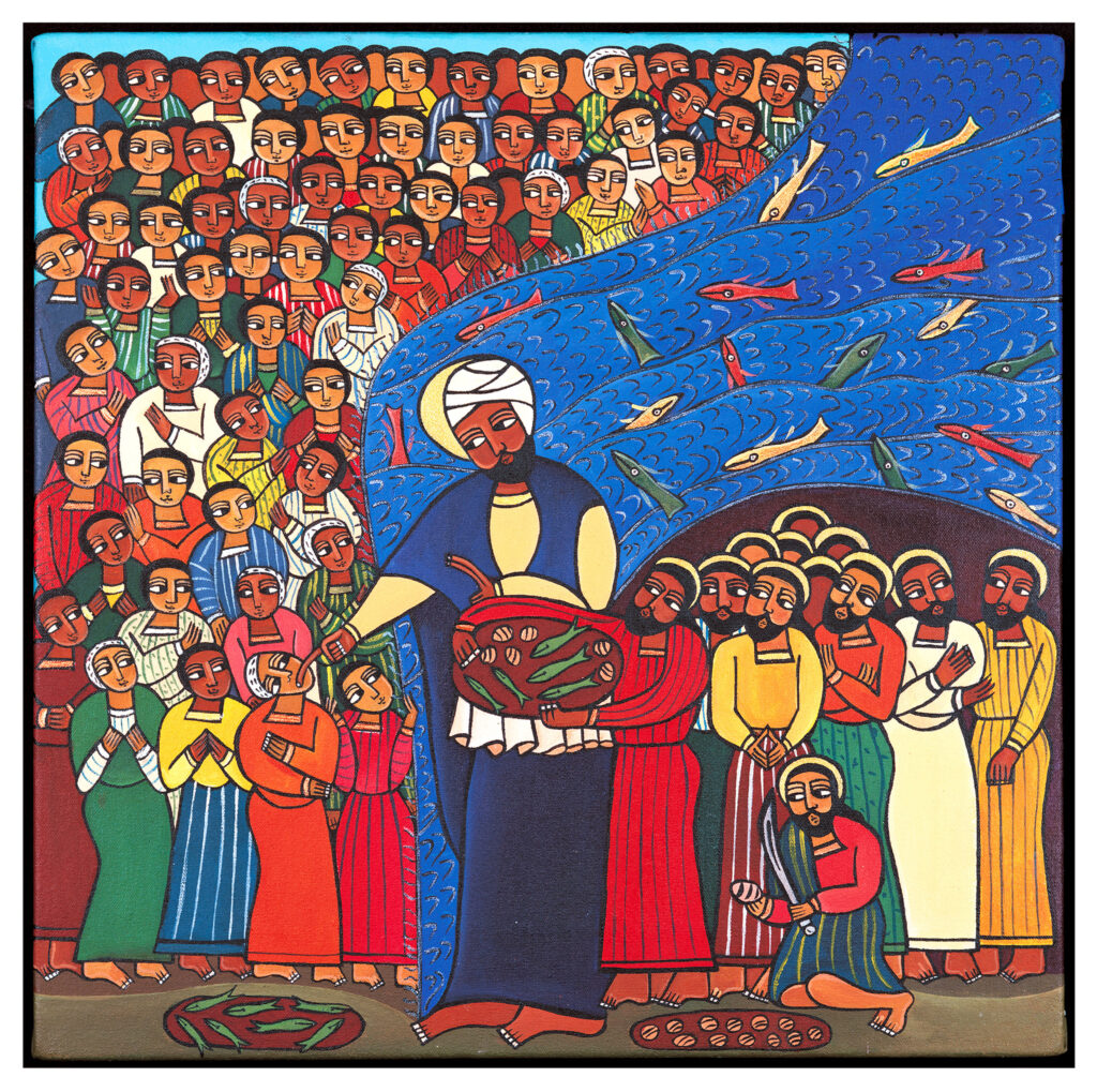 ’Jesus Feeds the 5000’ by Laura James (Ethiopian style)