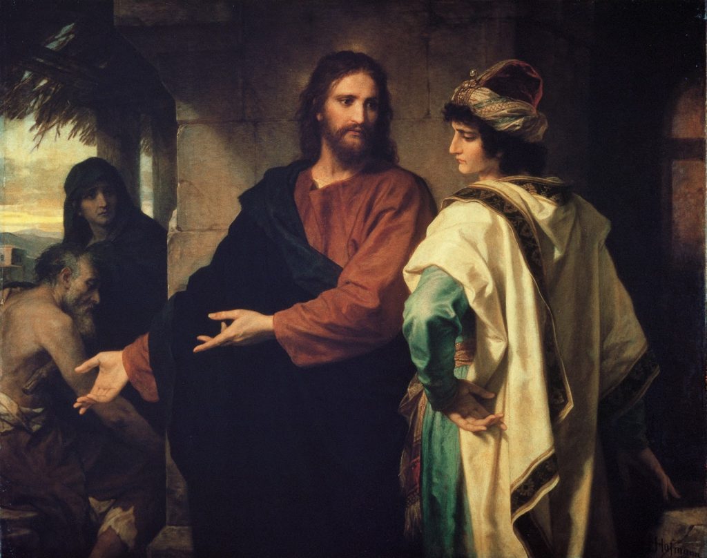 Heinrich Hofmann (1824 - 1911), Christ and the Rich Young Ruler.