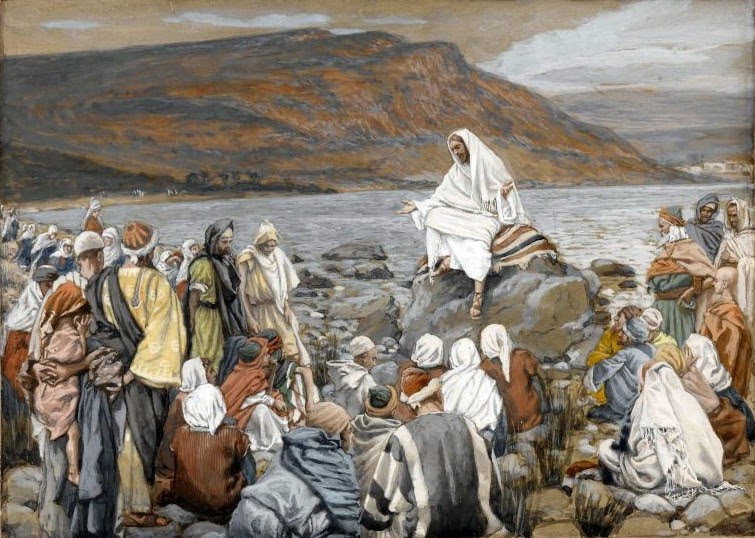 James Tissot (1836–1902), Jesus Teaches the People by the Sea (Jésus enseigne le peuple près de la mer)