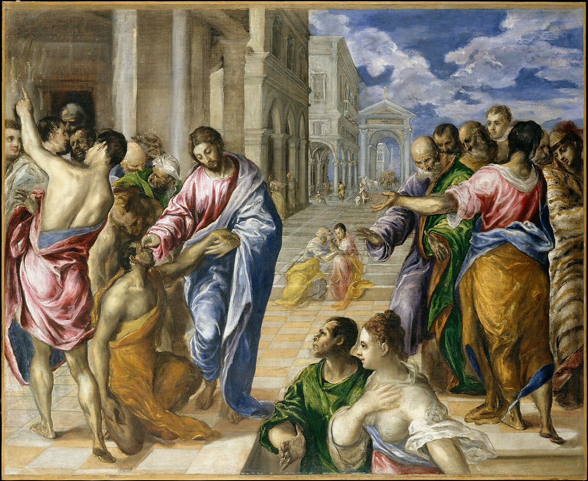 El Greco , Christ Healing the Blind (1541–1614). Painted in the 1570s