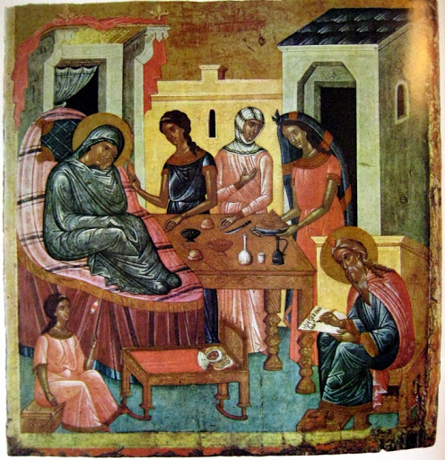 Nativity of John Baptist, 15 c, Hermitage/ Рождество Иоанна Предтечи