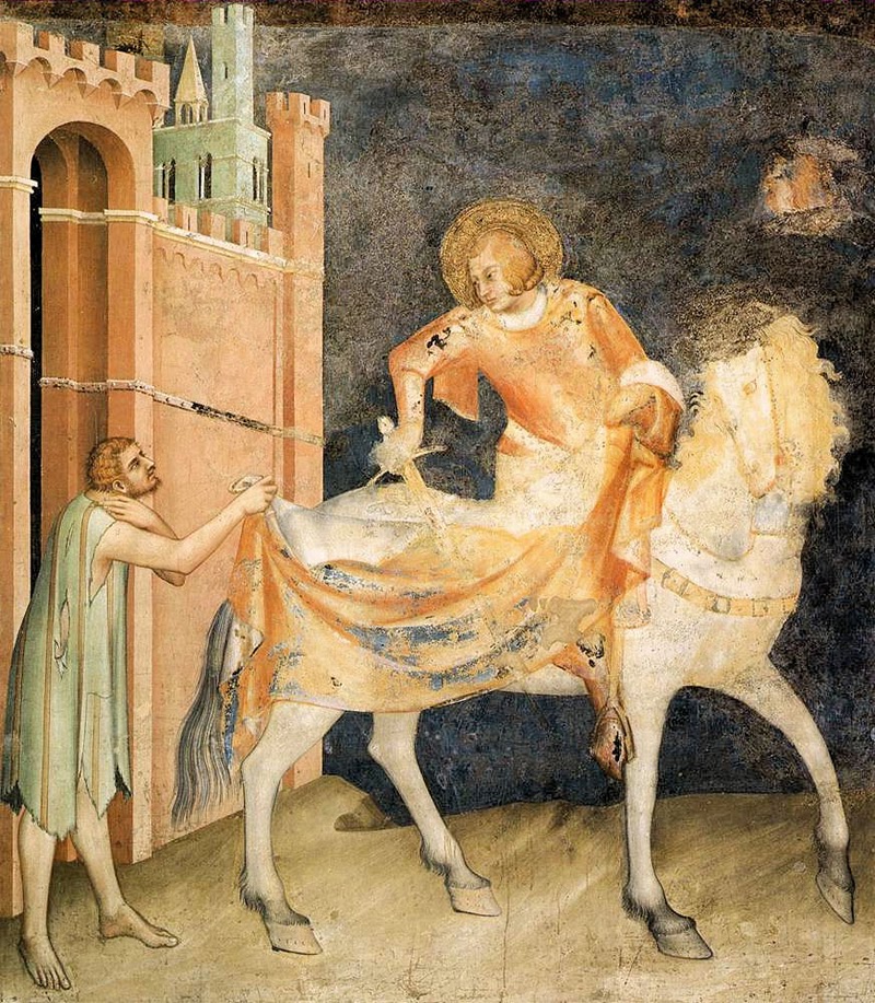 Simone Martini (1283-1344), St. Martin and the Beggar