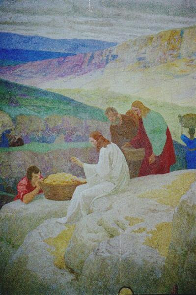 Gebhard Fugel, Miraculous Multiplication of Bread (1926 - Church of St. Stephan in Moggast, Ebermannstadt - Ceiling Painting)