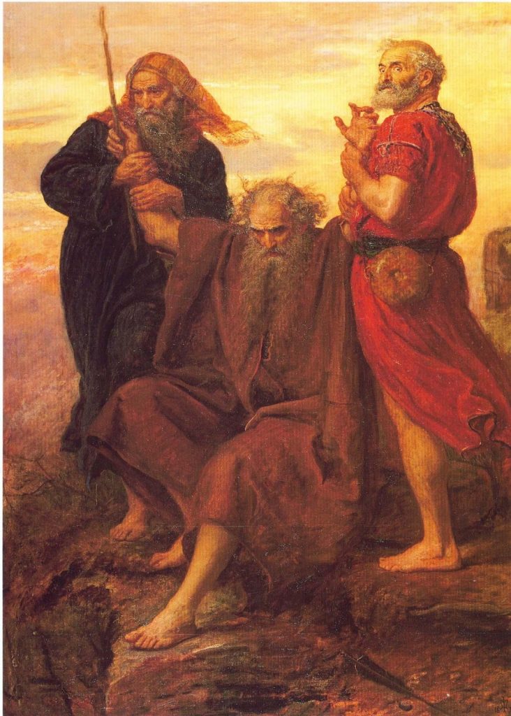 John Everett Millais (1829–1896), Moses holding up his arms during the battle, assisted by Aaron and Hur