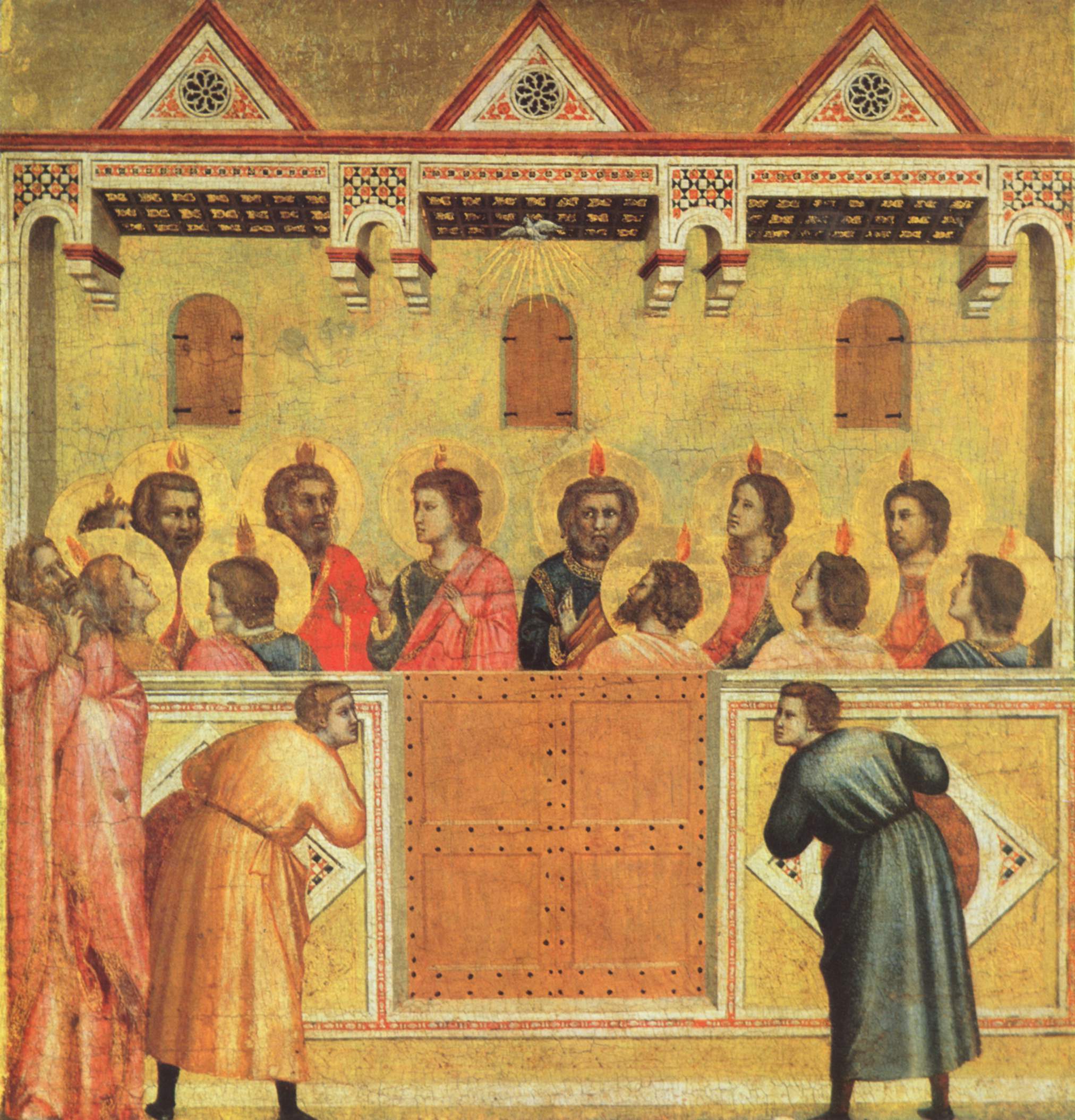 Giotto, Pentecoste (dalle Sette tavolette con storie di Gesù)